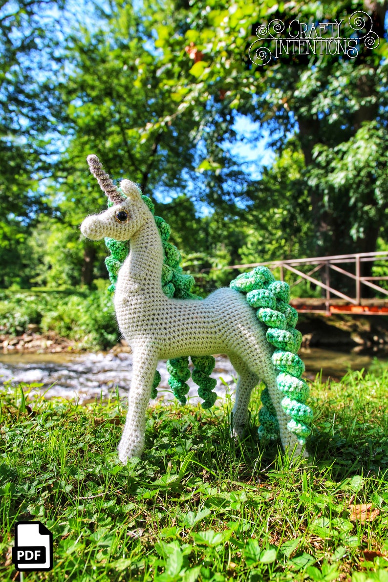 Standing Unicorn Amigurumi Digital PDF Crochet Pattern by Crafty Intentions image 10