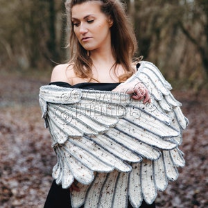 Feather Wing Crochet Shawl Pattern by Crafty Intentions DIGITAL PDF Downloadable image 10