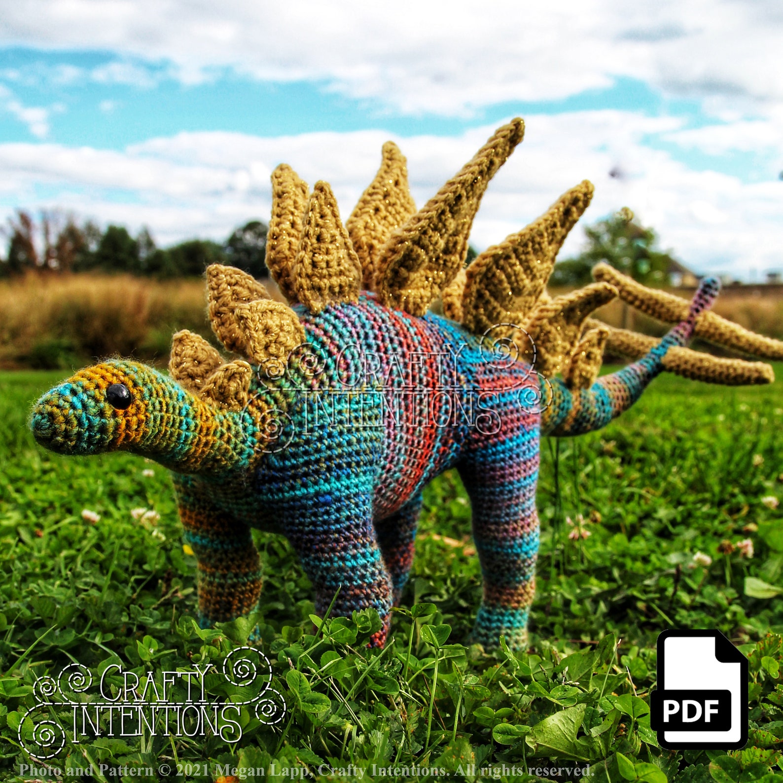 Stegosaurus Crochet Pattern by Crafty Intentions DIGITAL PDF Etsy