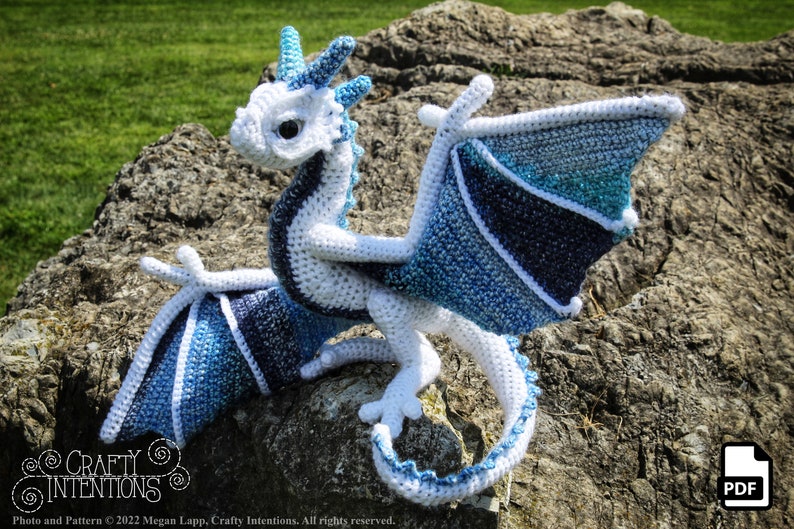 Medium Wyvern Crochet Pattern by Crafty Intentions Downloadable DIGITAL PDF image 7