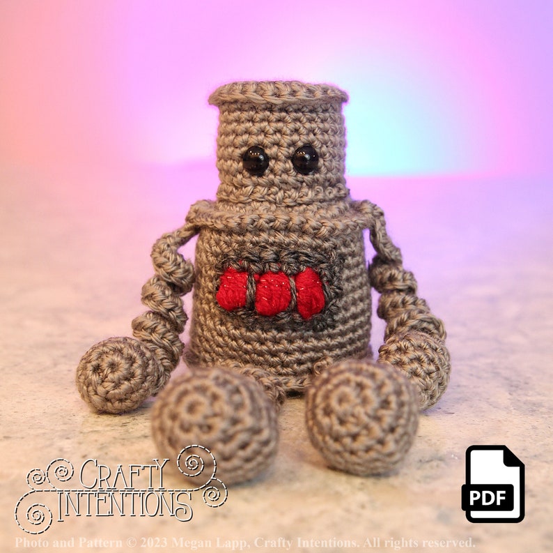 Small Robots: Set 1 Crochet Pattern by Crafty Intentions Downloadable DIGITAL PDF image 3