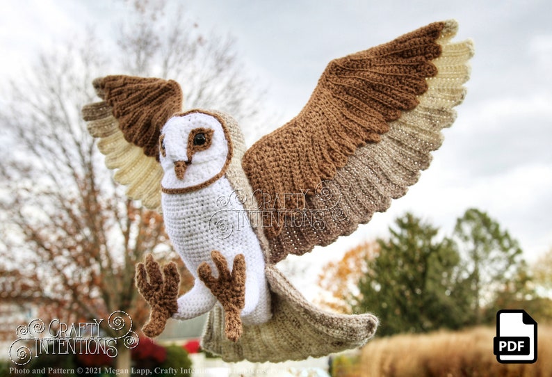 Barn Owl Crochet Pattern by Crafty Intentions DIGITAL PDF Downloadable image 3