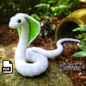 Winged Snake Crochet Amigurumi Pattern DIGITAL PDF by Crafty Intentions