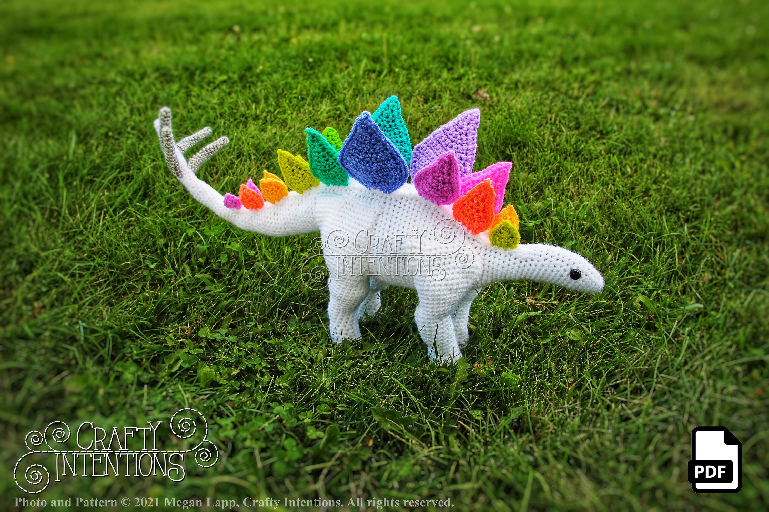 Stegosaurus Crochet Pattern by Crafty Intentions DIGITAL PDF Etsy