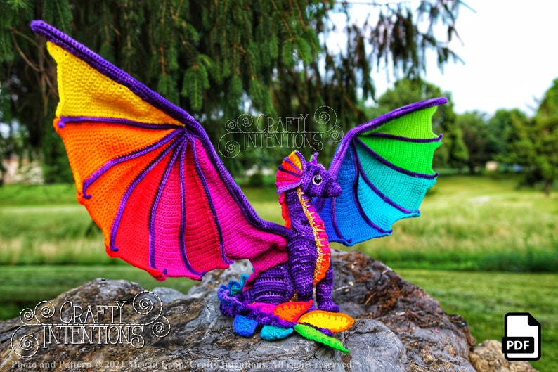 Add-On Dragon Crochet Pattern: Epic Pride Wings Amigurumi by Crafty Intentions DIGITAL PDF image 10