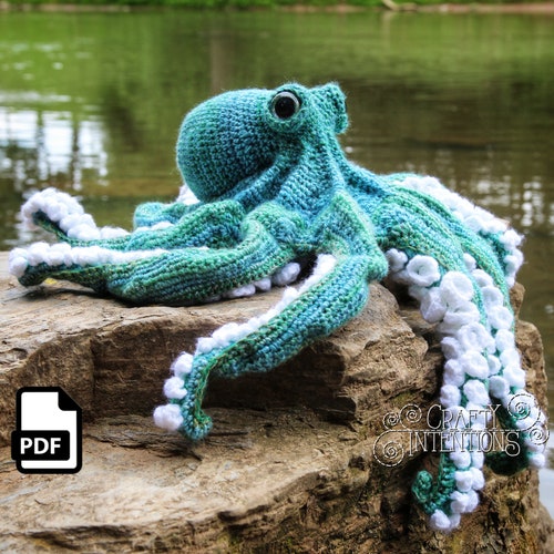Realistic Octopus Crochet Pattern by Crafty Intentions DIGITAL PDF Downloadable