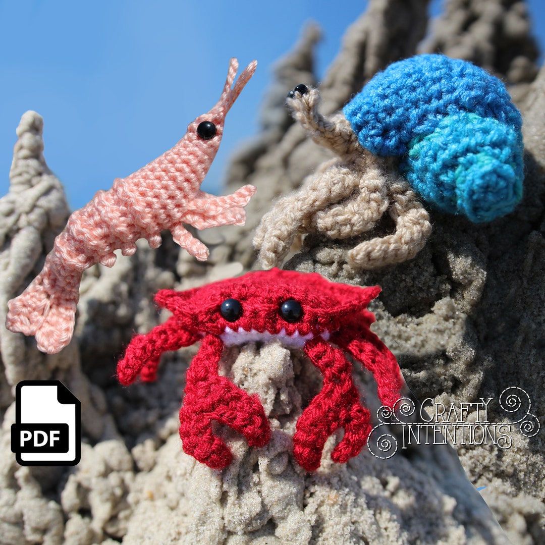 Crab, Shrimp, and Hermit Crab Amigurumi Crochet Pattern by Crafty  Intentions -  New Zealand