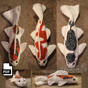 Koi Fisch häkeln Amigurumi Muster DIGITAL PDF von Crafty Intentions