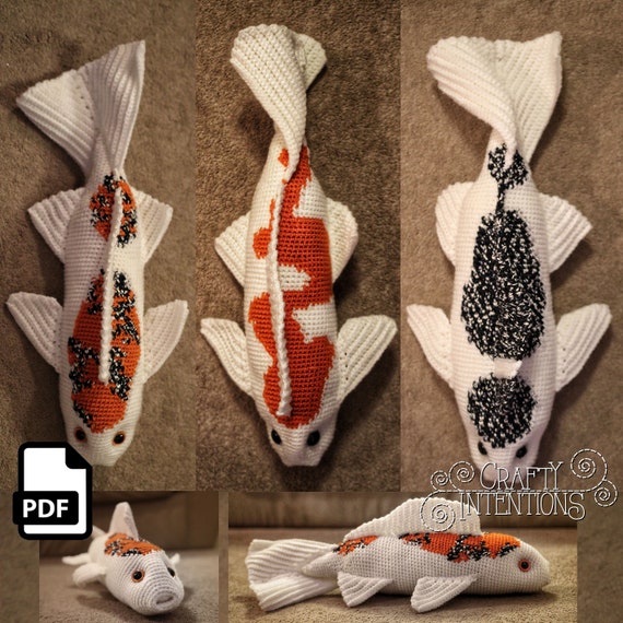 Koi Fish Crochet Amigurumi Pattern DIGITAL PDF by Crafty