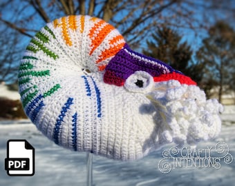 Nautilus Crochet Amigurumi Pattern DIGITAL PDF by Crafty Intentions