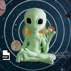 Alien Crochet Amigurumi Pattern DIGITAL Download PDF by Crafty Intentions