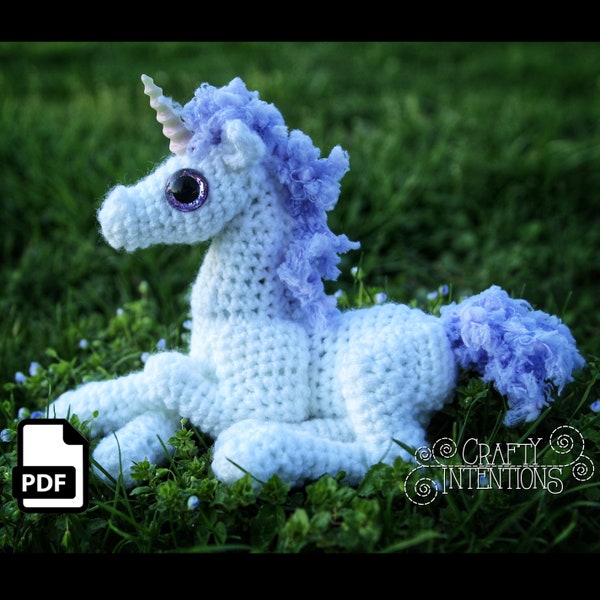 Baby Laying Down Unicorn Pattern by Crafty Intentions DIGITAL PDF Downloadable