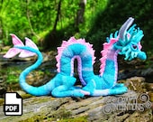 アドオン 東洋のドラゴン装飾かぎ針編みあみぐるみパターン デジタル