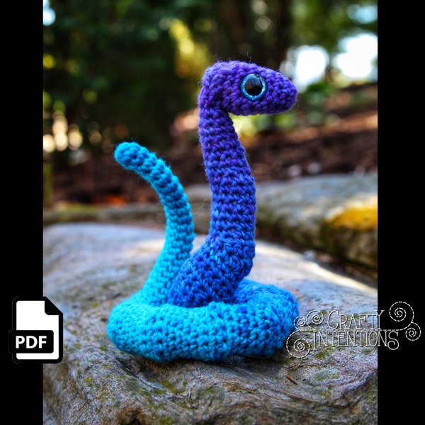 Cuatro Serpientes Crochet Amigurumi Patrón DIGITAL PDF por Crafty Intentions