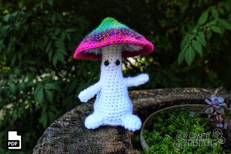 Mushroom Sprite Crochet Amigurumi Pattern DIGITAL PDF by Crafty Intentions image 5