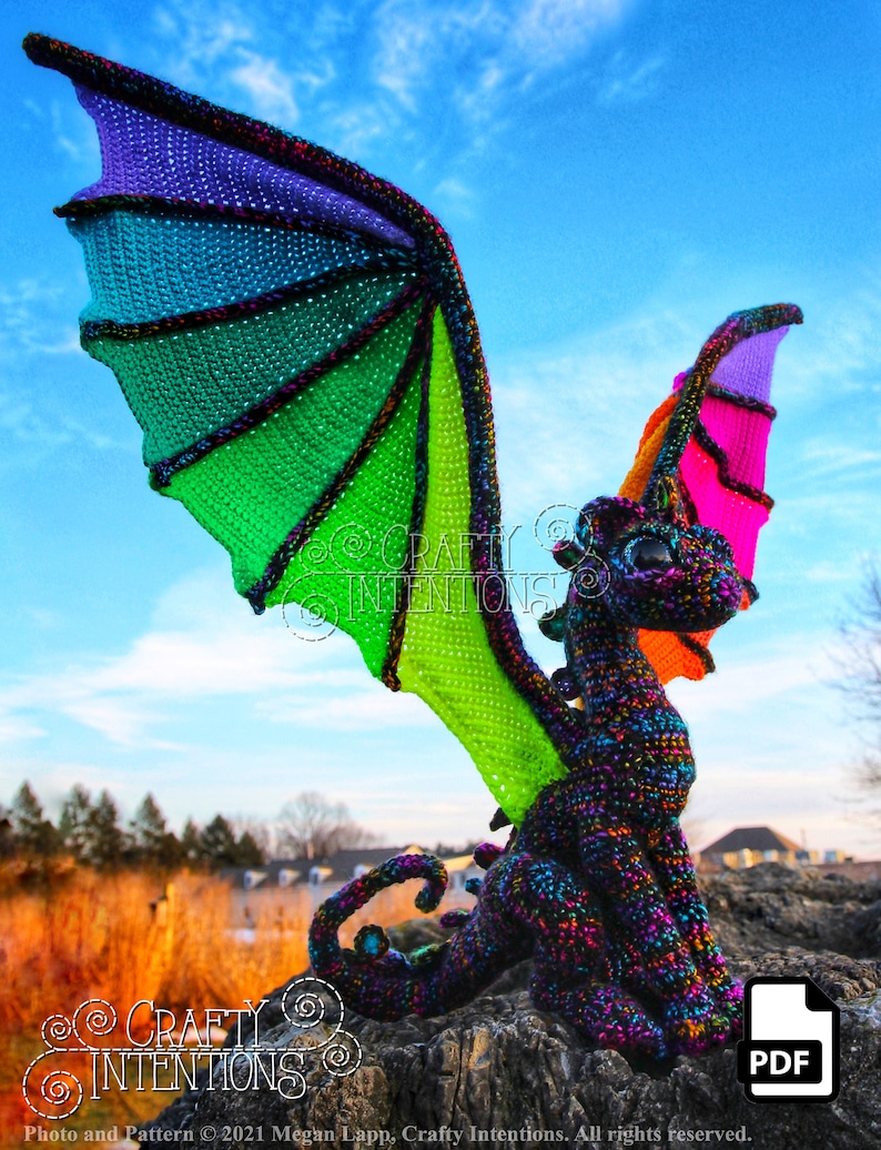 Add-On Dragon Crochet Pattern: Epic Pride Wings Amigurumi by Crafty Intentions DIGITAL PDF image 3