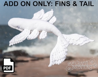 Add-On Celestial Whale Fins and Tail Crochet Pattern by Crafty Intentions Downloadable DIGITAL PDF