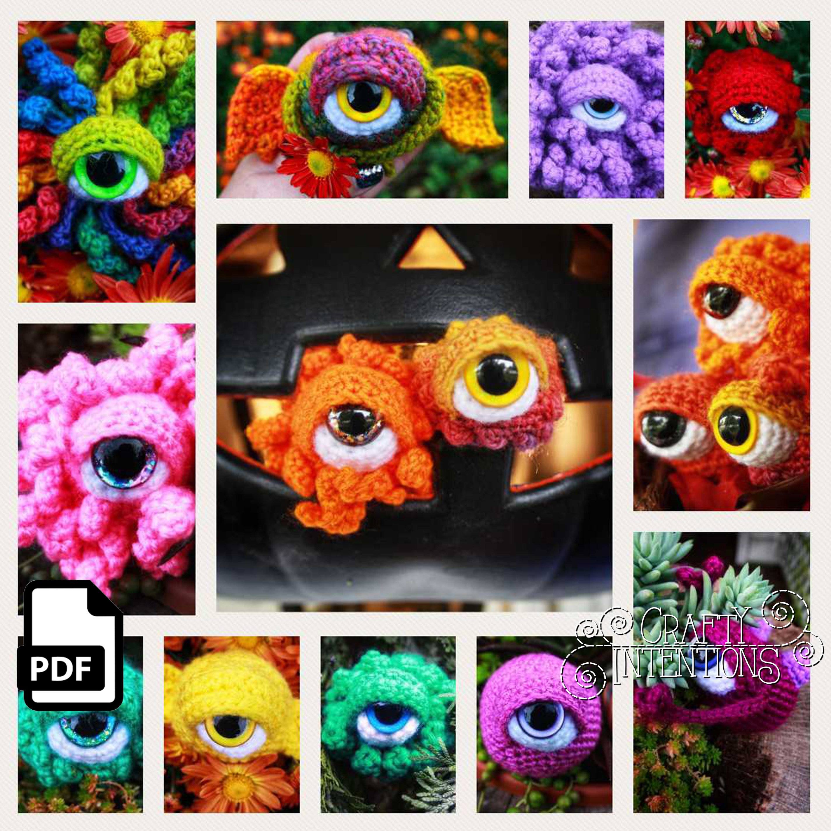 40 Eye Crochet Patterns: Mesmerizing Designs for Every Crochet Enthusiast 12 Eyeball Monster Amigurumi Crochet