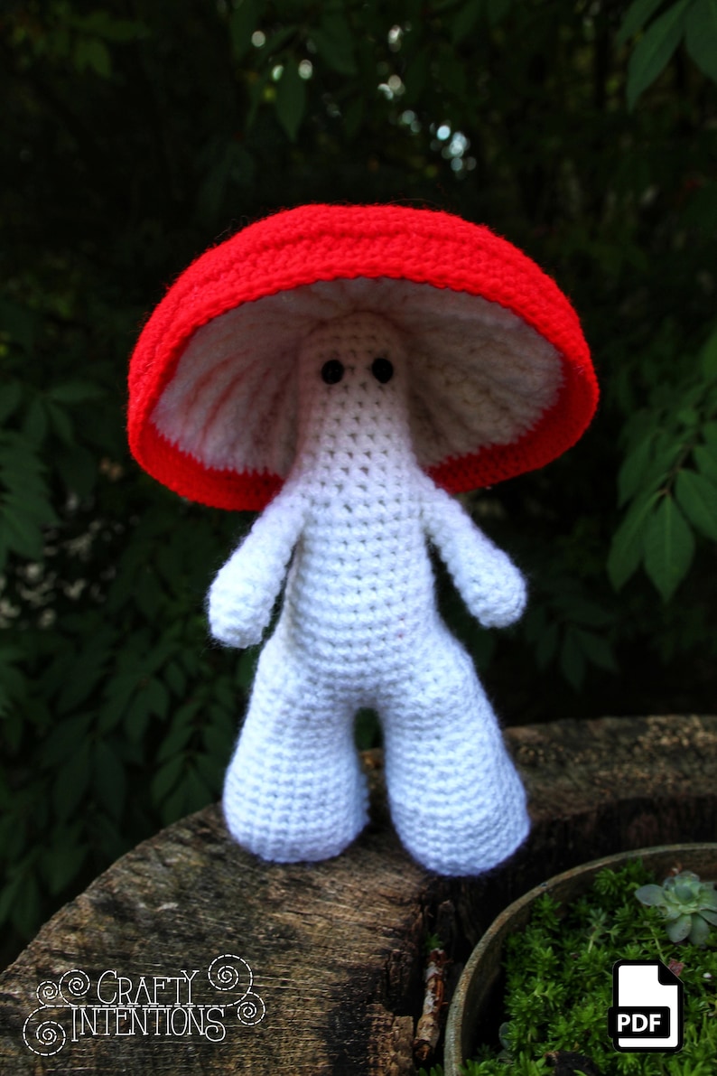 Mushroom Sprite Crochet Amigurumi Pattern DIGITAL PDF by Crafty Intentions image 6