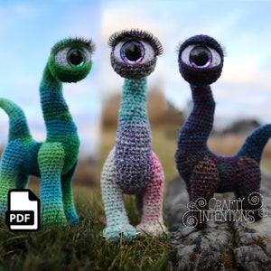 Eyeball Ponysaur Crochet Pattern by Crafty Intentions Downloadable DIGITAL PDF