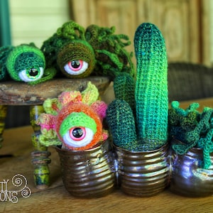 Succulent Cactus Eyeball Plant Crochet Amigurumi Digital PDF Pattern by Crafty Intentions image 4