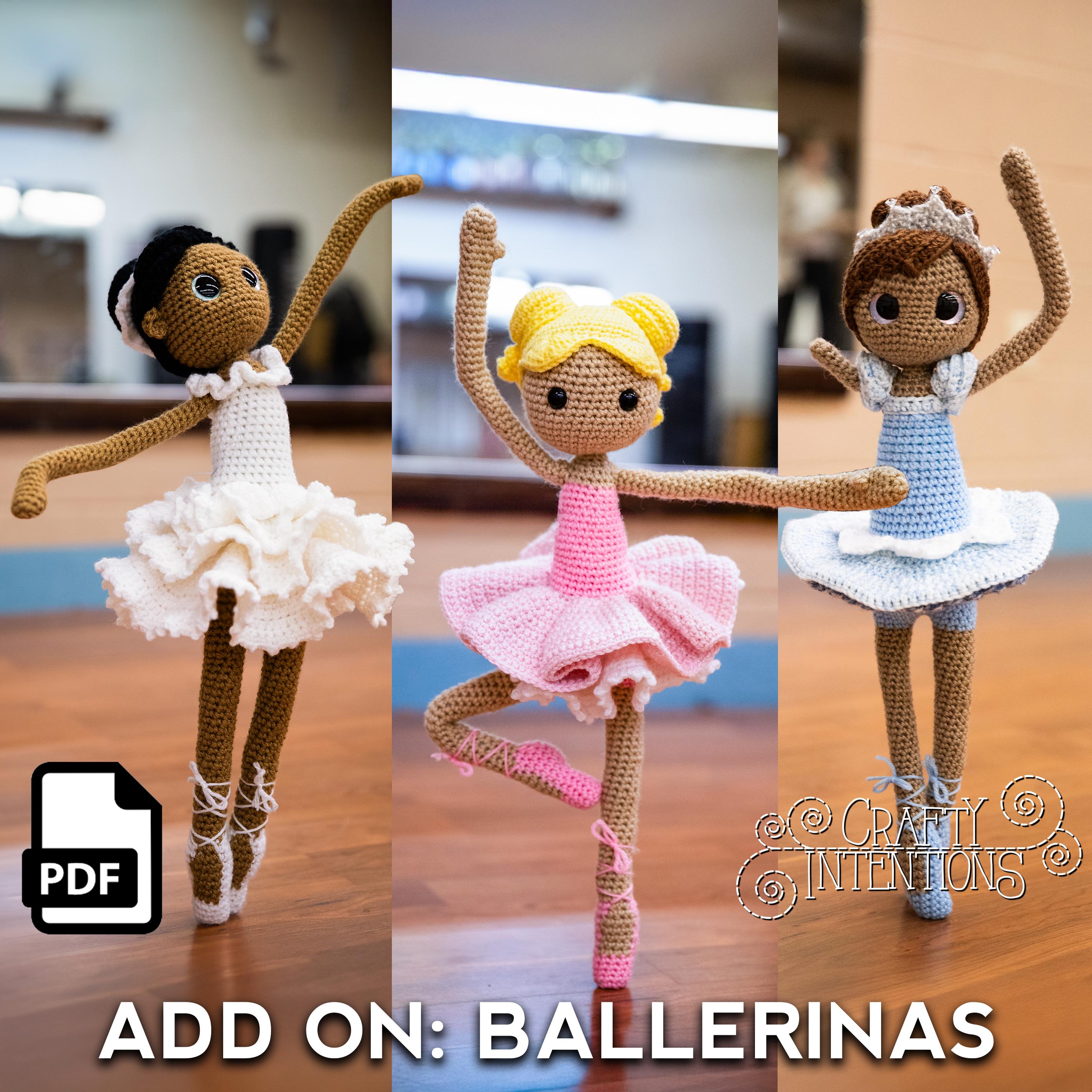 Doll Add-on: BALLERINAS Crochet Pattern by Crafty Intentions