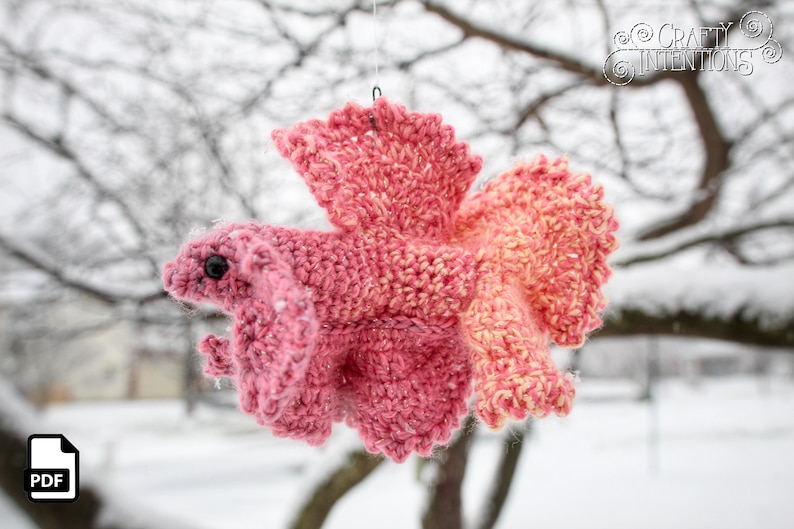 Betta Fish, Frog, and Octopus Amigurumi Crochet Pattern by Crafty Intentions image 6