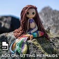 Doll Add-on: Sitting Mermaid Tail Crochet Pattern by Crafty Intentions Downloadable Digital PDF