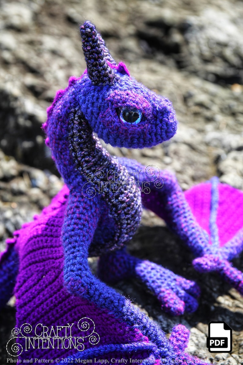 Medium Wyvern Crochet Pattern by Crafty Intentions - Etsy