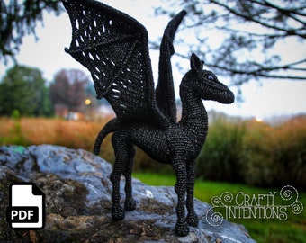 Night Mare Skeletal Horse Amigurumi Crochet Pattern by Crafty Intentions DIGITAL PDF