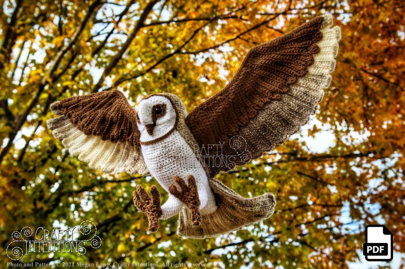 Barn Owl Crochet Pattern by Crafty Intentions DIGITAL PDF Downloadable image 5