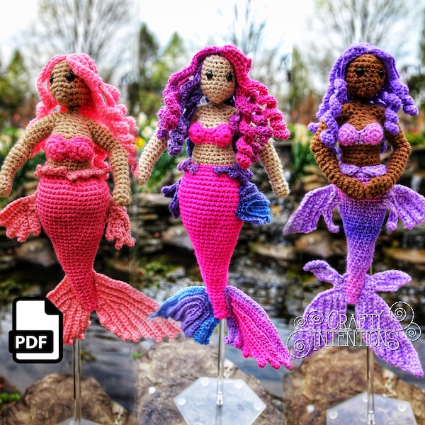 Curvy Mermaids Pattern by Crafty Intentions DIGITAL PDF Downloadable
