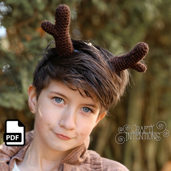 Wearable Woodland Horns Set 3 Crochet Pattern by Crafty Intentions Downloadable DIGITAL PDF