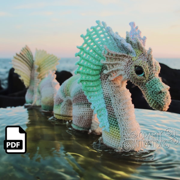 Giant Submerged Sea Serpent Crochet Pattern by Crafty Intentions Downloadable DIGITAL PDF