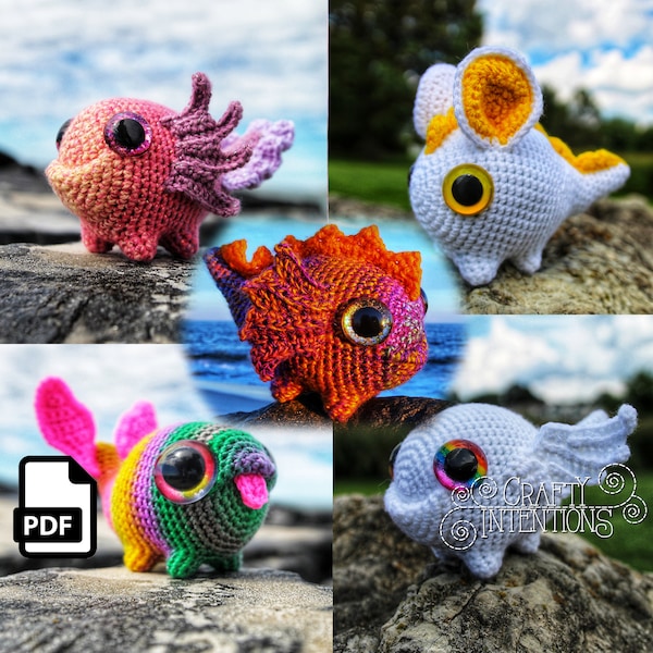 Bubbalub Cute Monster Amigurumi Crochet Pattern by Crafty Intentions DIGITAL PDF