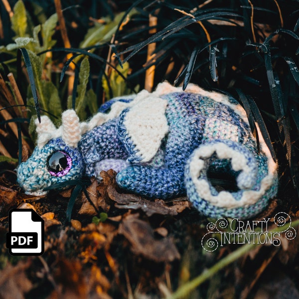 Curvy Sleeping Dragon Crochet Amigurumi Pattern DIGITAL PDF by Crafty Intentions