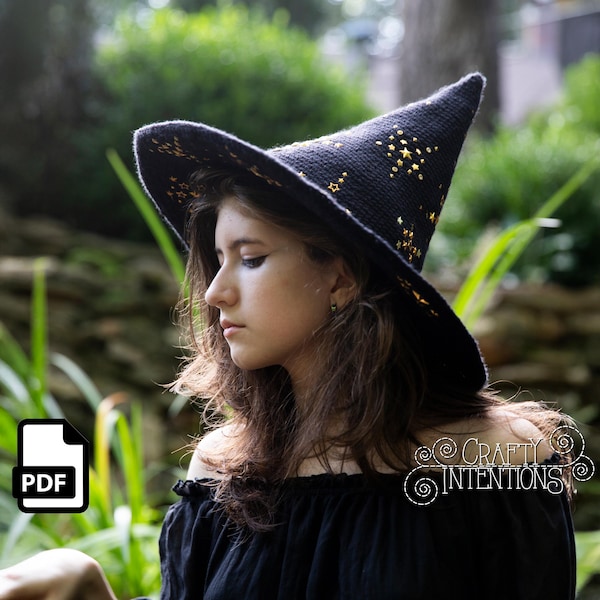 Asteria Witch Hat Crochet Pattern by Crafty Intentions Downloadable DIGITAL PDF