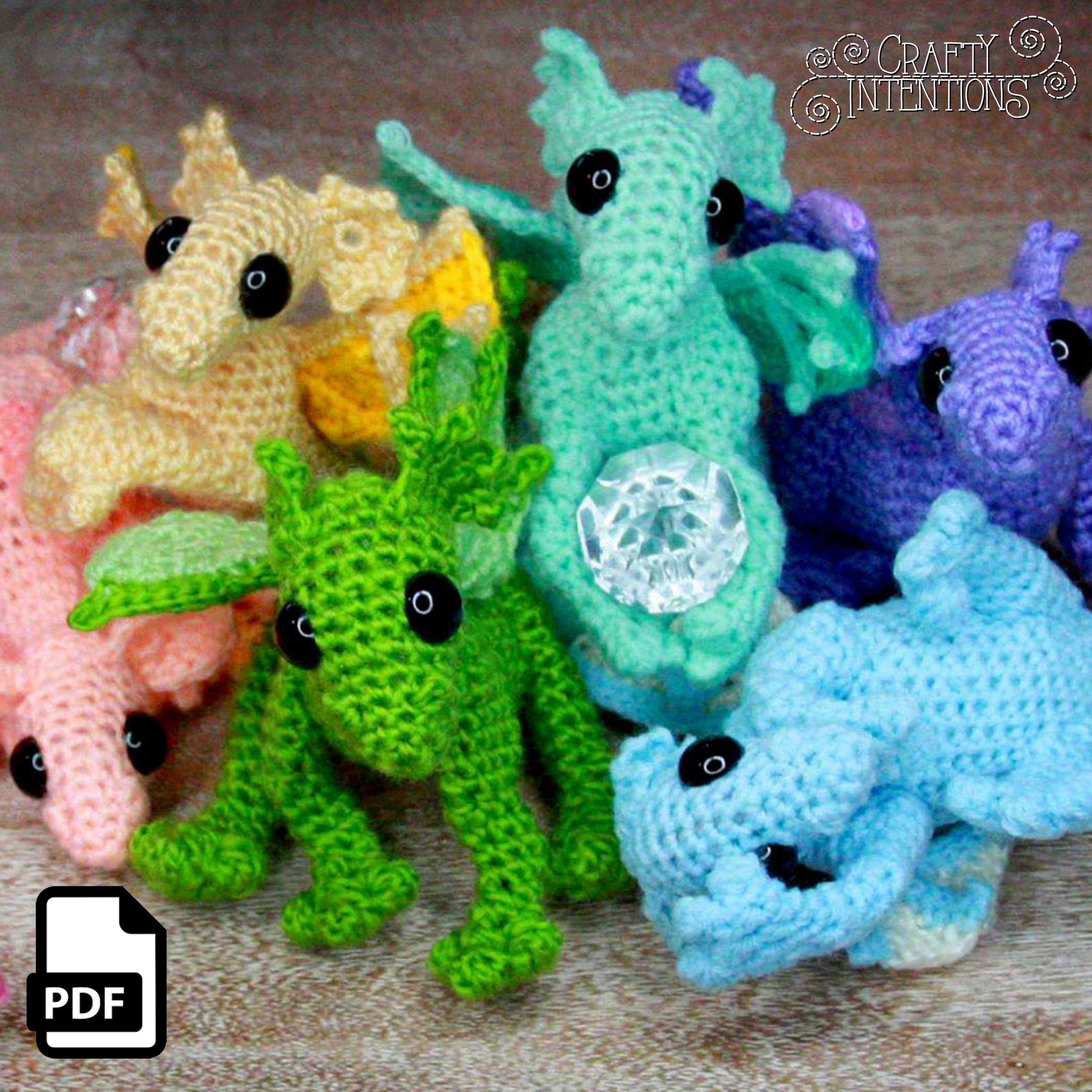 新生児用ドラゴン編み図あみぐるみ デジタル PDF - Etsy 日本