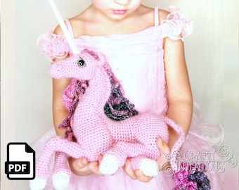 Unicorn Crochet Amigurumi Pattern by Crafty Intentions DIGITAL PDF