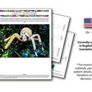 Spider Crochet Amigurumi Pattern DIGITAL PDF by Crafty Intentions image 2