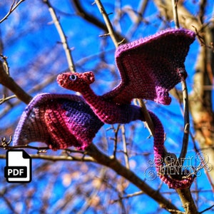 Miniature Wyrm Wyvern Dragon Crochet Amigurumi Pattern DIGITAL PDF by Crafty Intentions