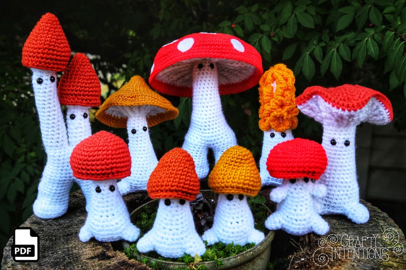 Mushroom Sprite Crochet Amigurumi Pattern DIGITAL PDF by Crafty Intentions image 7