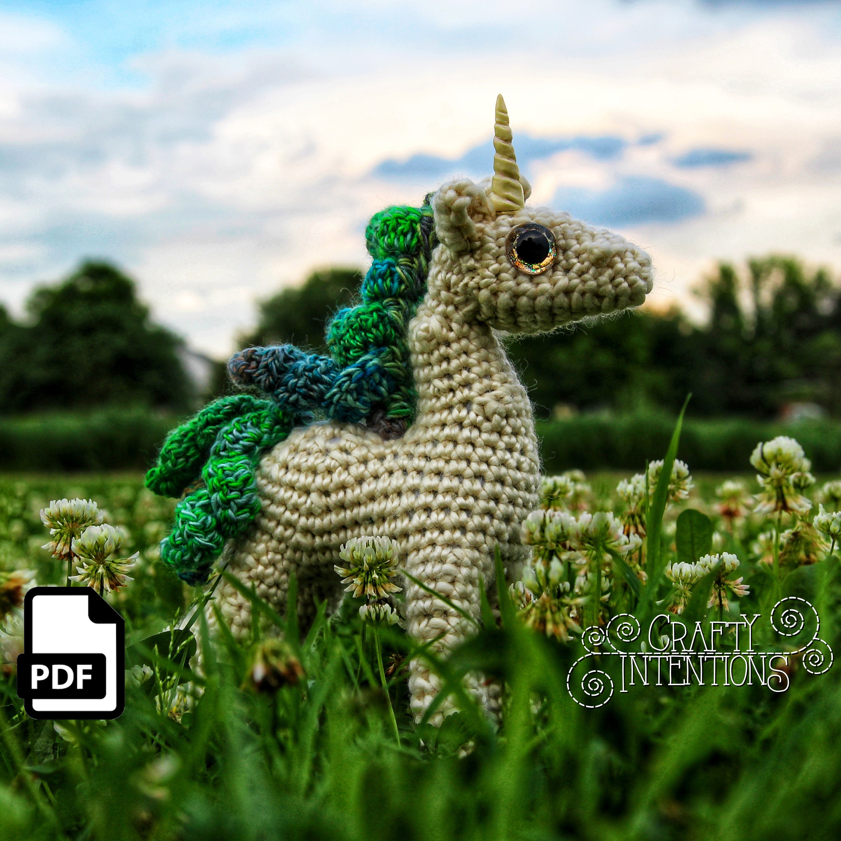 40 Unicorn Crochet Patterns to Spark a Little Handmade Magic 34 Baby Standing Unicorn Pegasus Crochet Pattern by Crafty