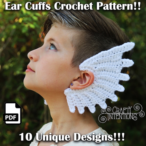 Ear Cuffs Set 1 Crochet Pattern by Crafty Intentions Downloadable DIGITAL PDF