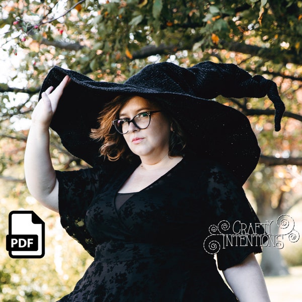 Witch Hat Crochet Pattern by Crafty Intentions Downloadable DIGITAL PDF