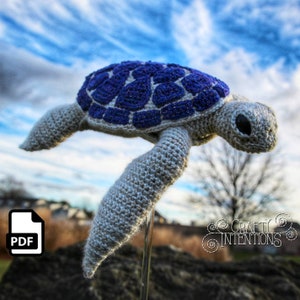Crochet ocean turtle toy Amigurumi turtle animal 2pcs set Orange turtle Mother's Day gift