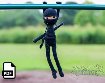 Doll Add-on: Ninja Doll Crochet Pattern by Crafty Intentions Downloadable Digital PDF