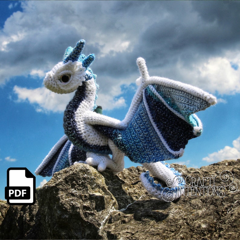 Medium Wyvern Crochet Pattern by Crafty Intentions Downloadable DIGITAL PDF image 3
