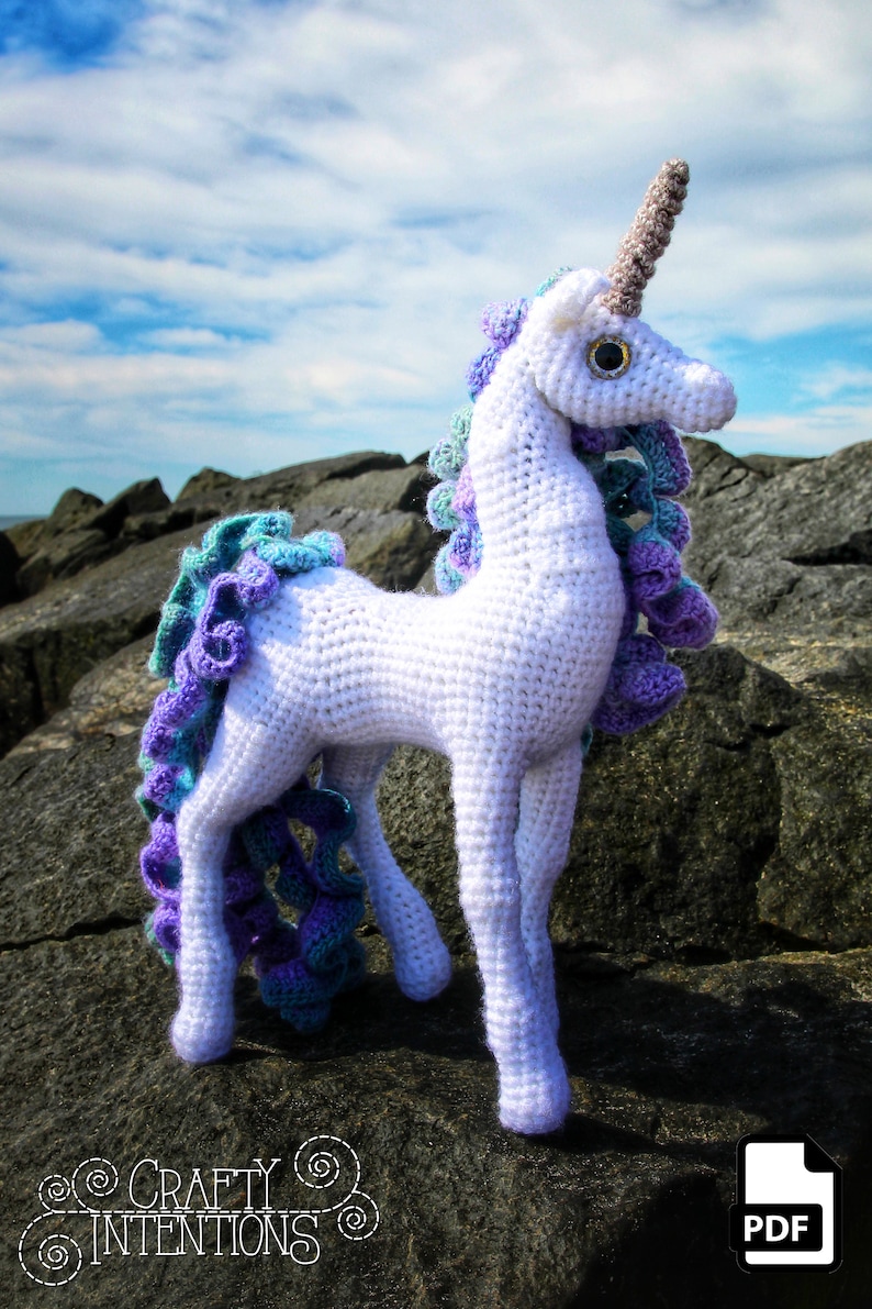Standing Unicorn Amigurumi Digital PDF Crochet Pattern by Crafty Intentions image 9