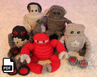 Small Robots: Set 2 Crochet Pattern by Crafty Intentions Downloadable DIGITAL PDF